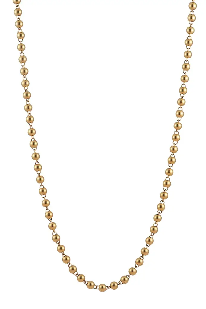 Dot Beaded Chain Necklace