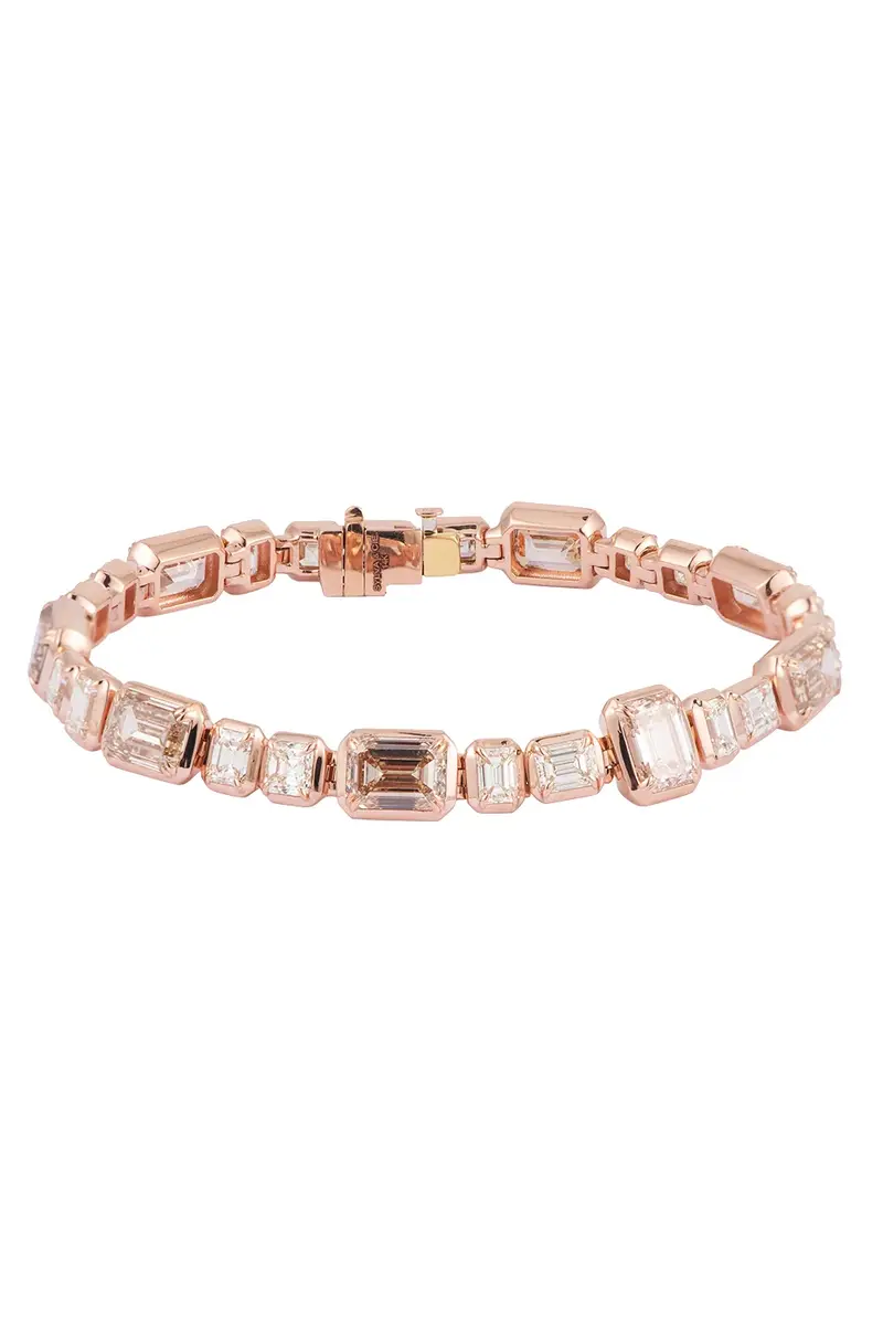 Sylva & Cie Diamond Ascher Emerald Cut Bracelet