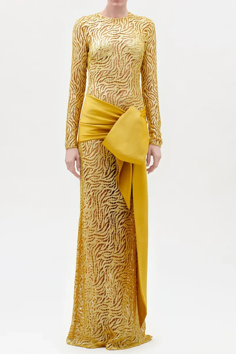 Silvia Tcherassi Lia Long Sleeve Bow Dress | Thumbnail 2 Silvia Tcherassi Lia Long Sleeve Bow Dress | Thumbnail 2
