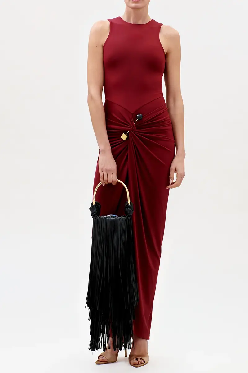 Silvia Tcherassi Leni Dress - Burgundy | Thumbnail 2 Silvia Tcherassi Leni Dress - Burgundy | Thumbnail 2