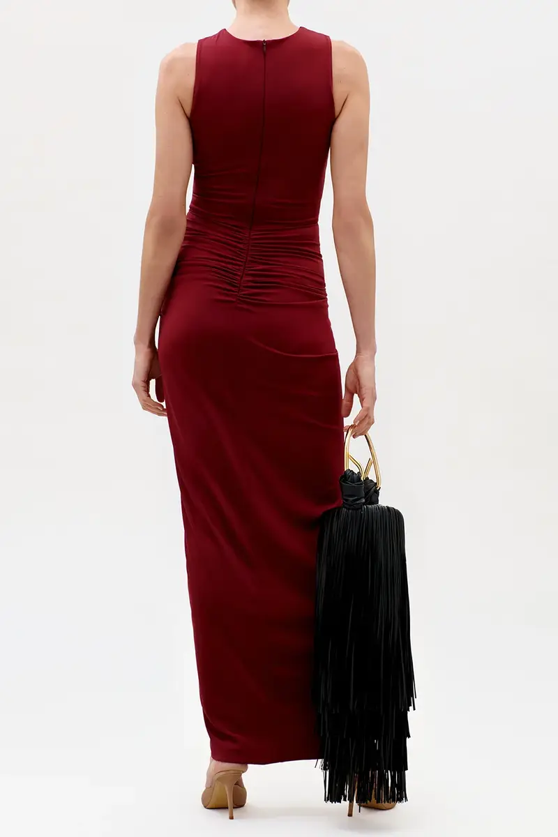 Silvia Tcherassi Leni Dress - Burgundy | Thumbnail 4 Silvia Tcherassi Leni Dress - Burgundy | Thumbnail 4