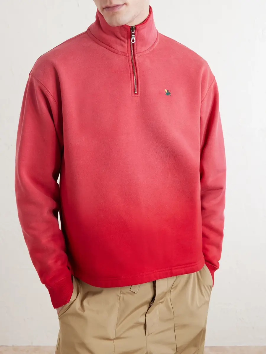 Aimé Leon Dore Logo-Embroidered Cotton-Jersey Half-Zip Sweatshirt - Men | Thumbnail 3 Aimé Leon Dore Logo-Embroidered Cotton-Jersey Half-Zip Sweatshirt - Men | Thumbnail 3