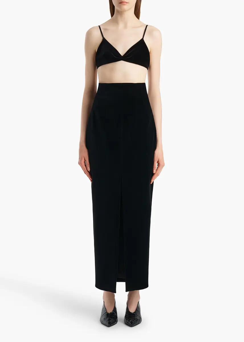 Khaite Talita Top In Black Velvet | Thumbnail 2 Khaite Talita Top In Black Velvet | Thumbnail 2