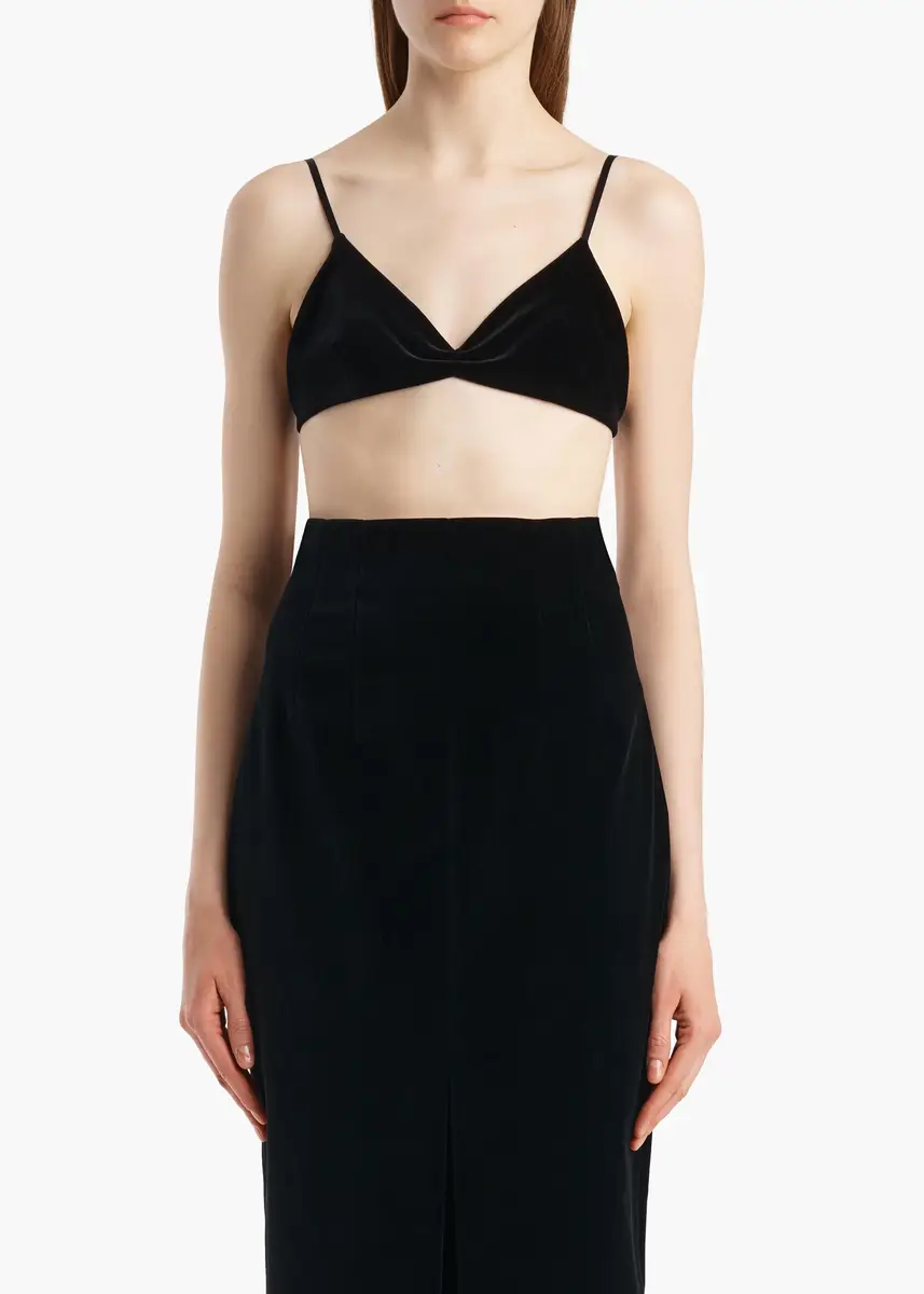 Khaite Talita Top In Black Velvet | Thumbnail 3 Khaite Talita Top In Black Velvet | Thumbnail 3