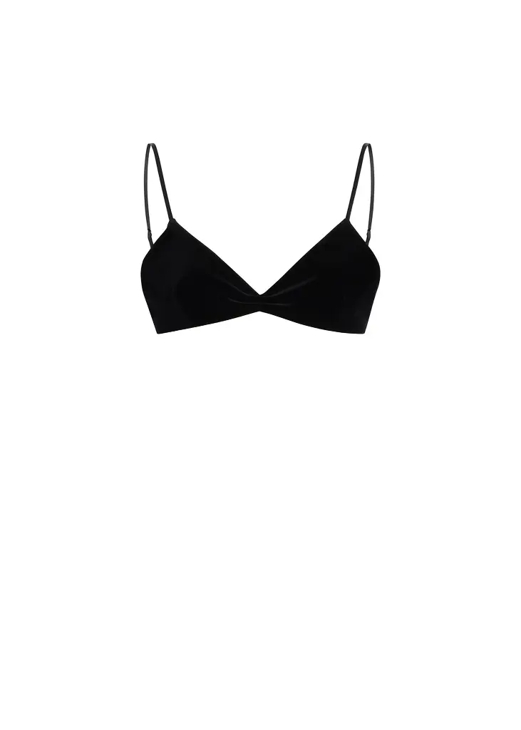 Khaite Talita Top In Black Velvet