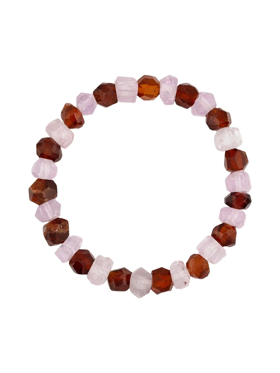 Gaia Garnet & Kunzite Stretch Bracelet Gaia Garnet & Kunzite Stretch Bracelet