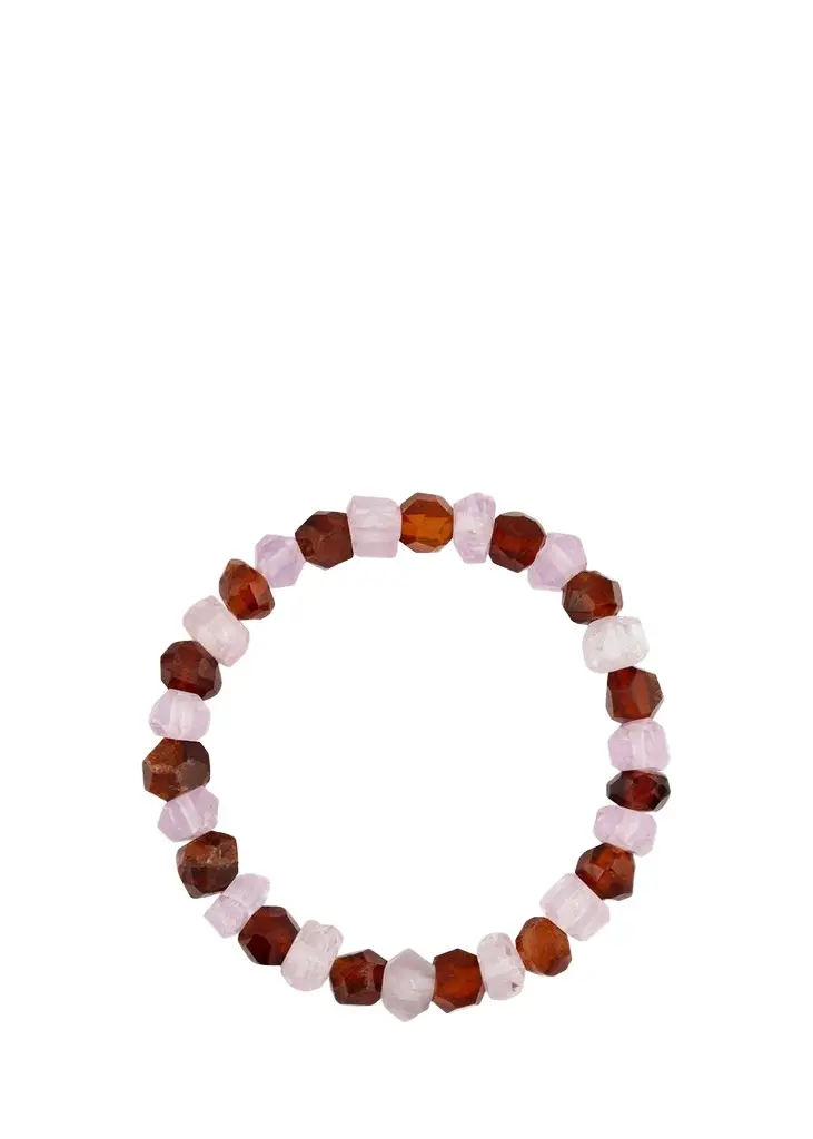 Gaia Garnet & Kunzite Stretch Bracelet Gaia Garnet & Kunzite Stretch Bracelet