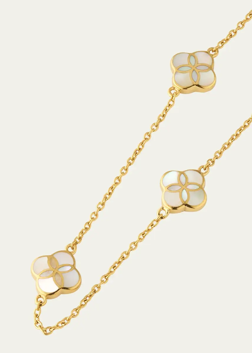 Jan Leslie Triple Petal Gemstone Station Necklace | Thumbnail 3