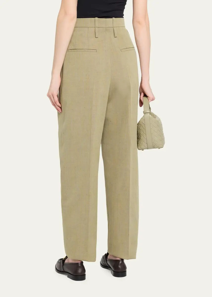 Bottega Veneta Double-Pleated Wool Straight-Leg Trousers | Thumbnail 3 Bottega Veneta Double-Pleated Wool Straight-Leg Trousers | Thumbnail 3