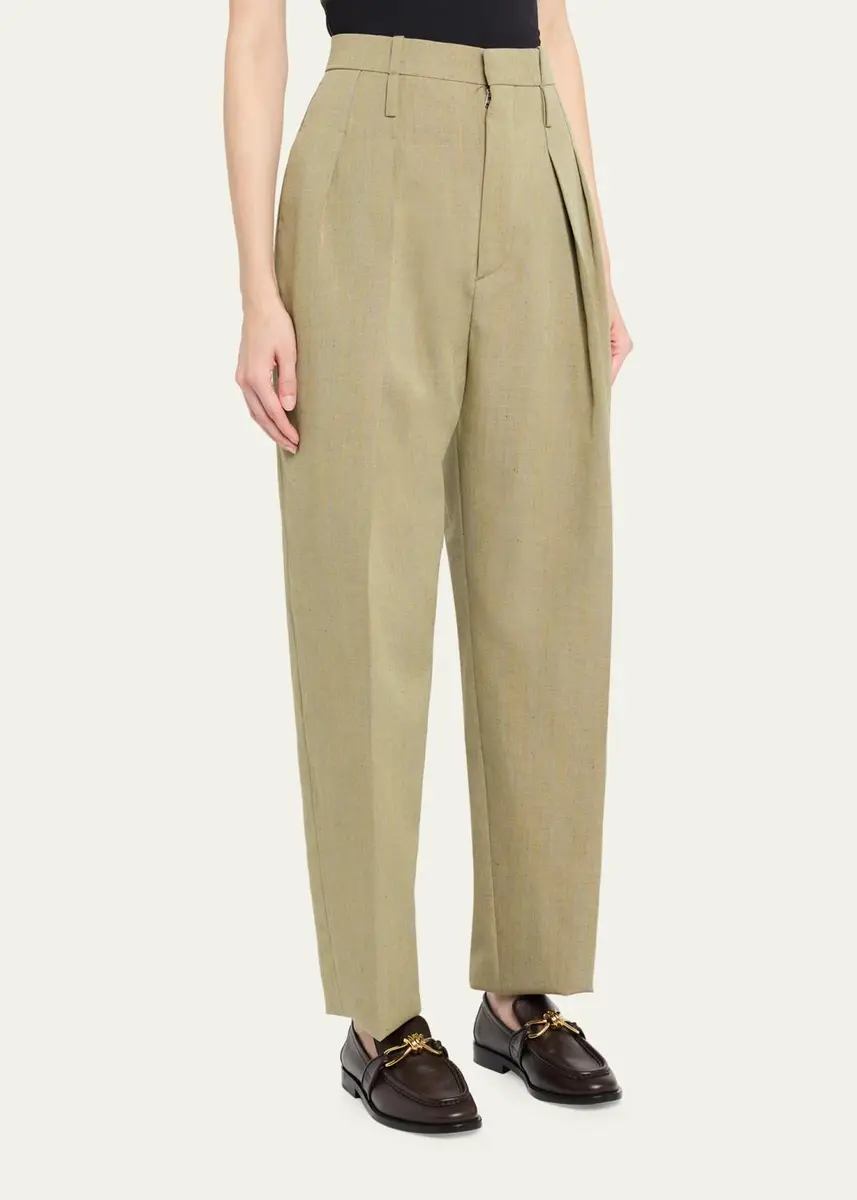 Bottega Veneta Double-Pleated Wool Straight-Leg Trousers | Thumbnail 4 Bottega Veneta Double-Pleated Wool Straight-Leg Trousers | Thumbnail 4