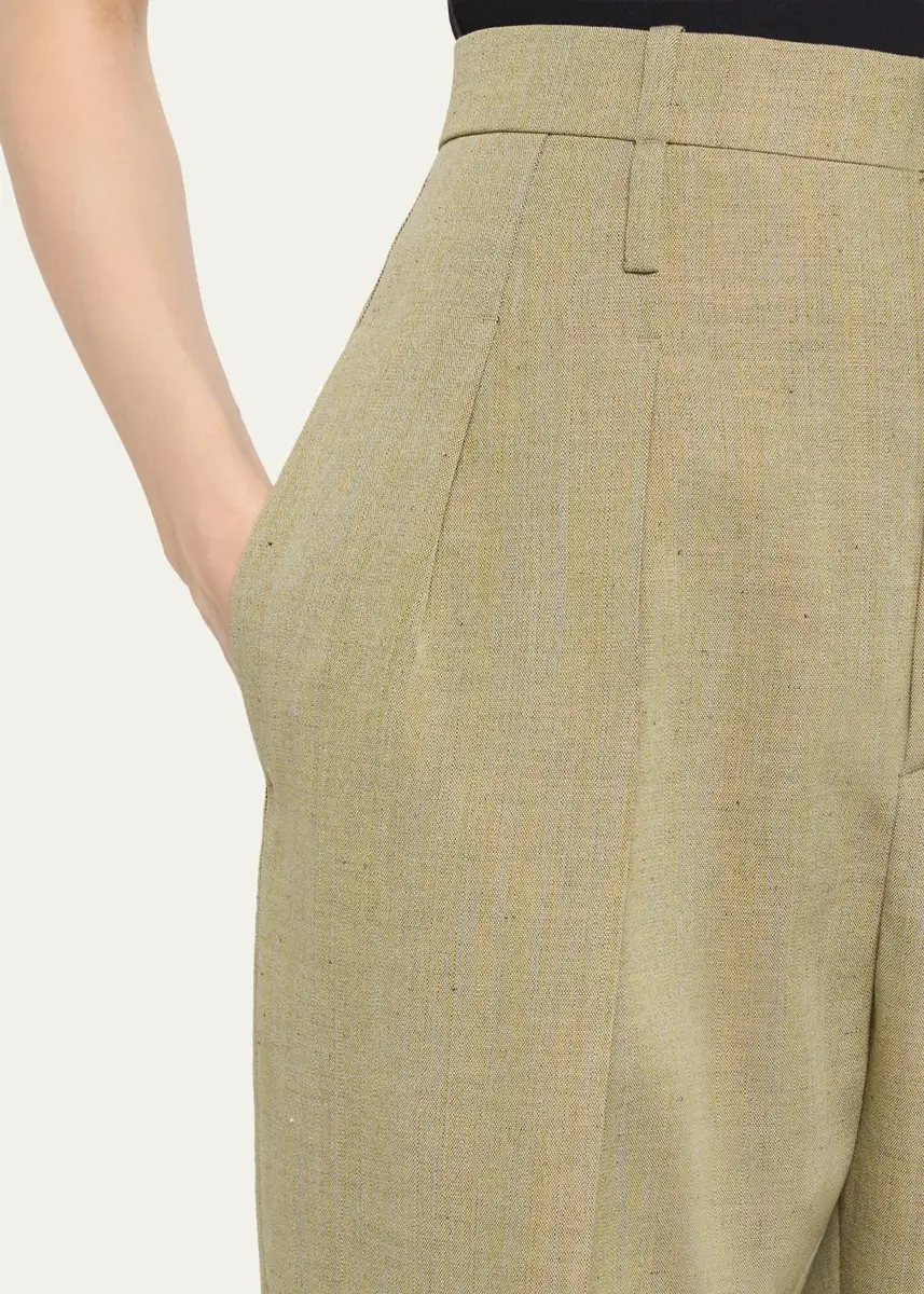 Bottega Veneta Double-Pleated Wool Straight-Leg Trousers | Thumbnail 5 Bottega Veneta Double-Pleated Wool Straight-Leg Trousers | Thumbnail 5