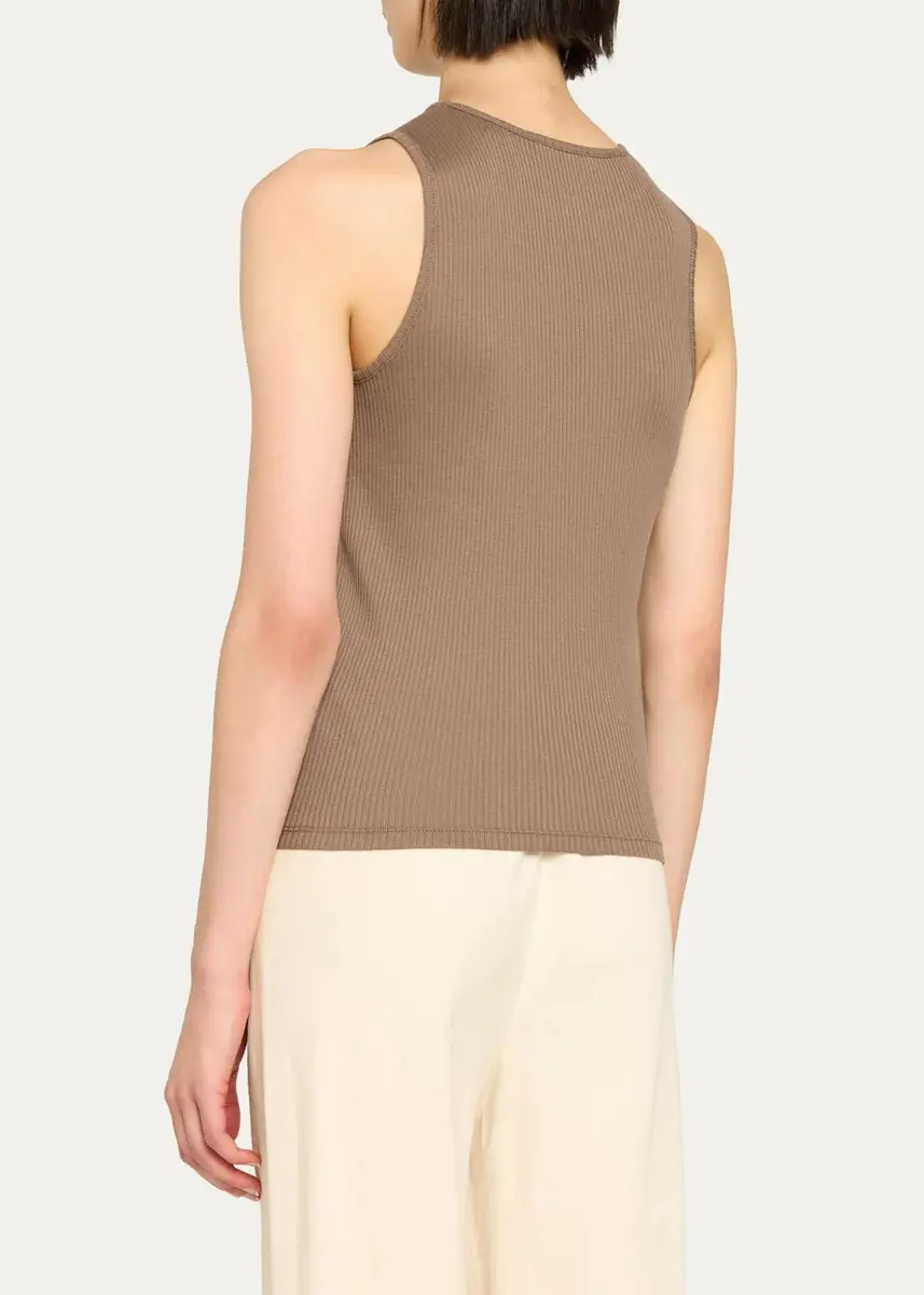 Vince Cotton Rib Shell Top | Thumbnail 3 Vince Cotton Rib Shell Top | Thumbnail 3