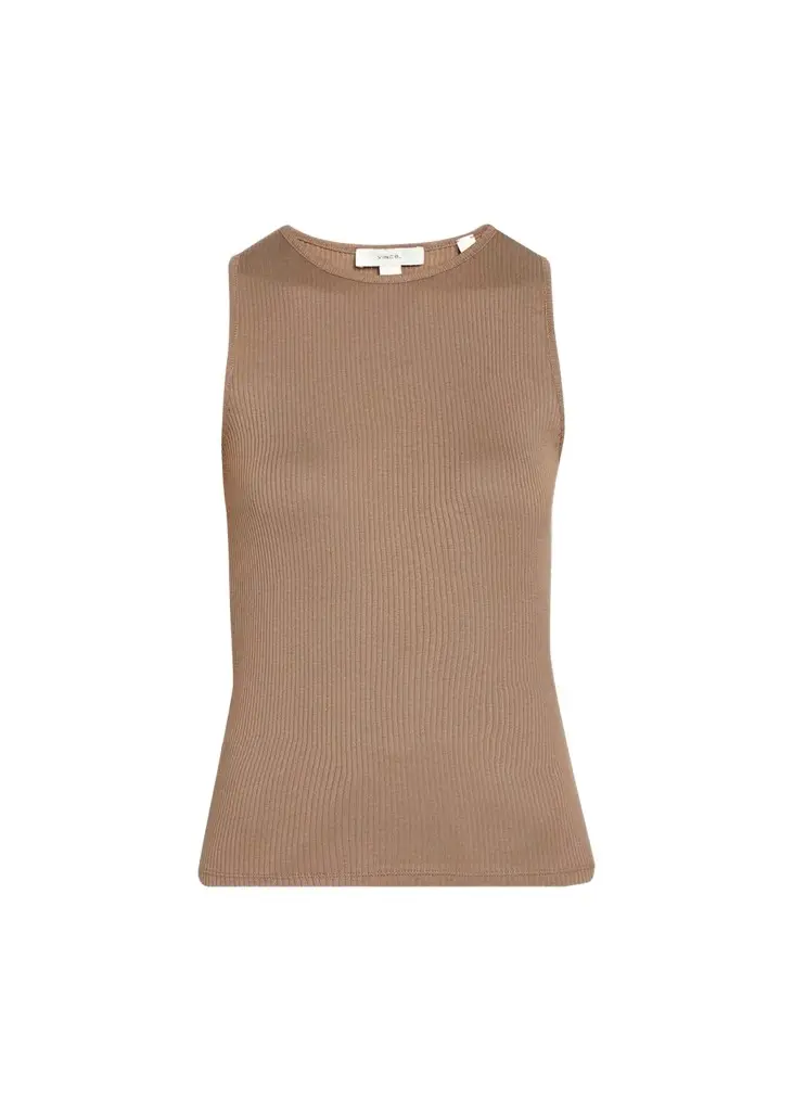 Vince Cotton Rib Shell Top