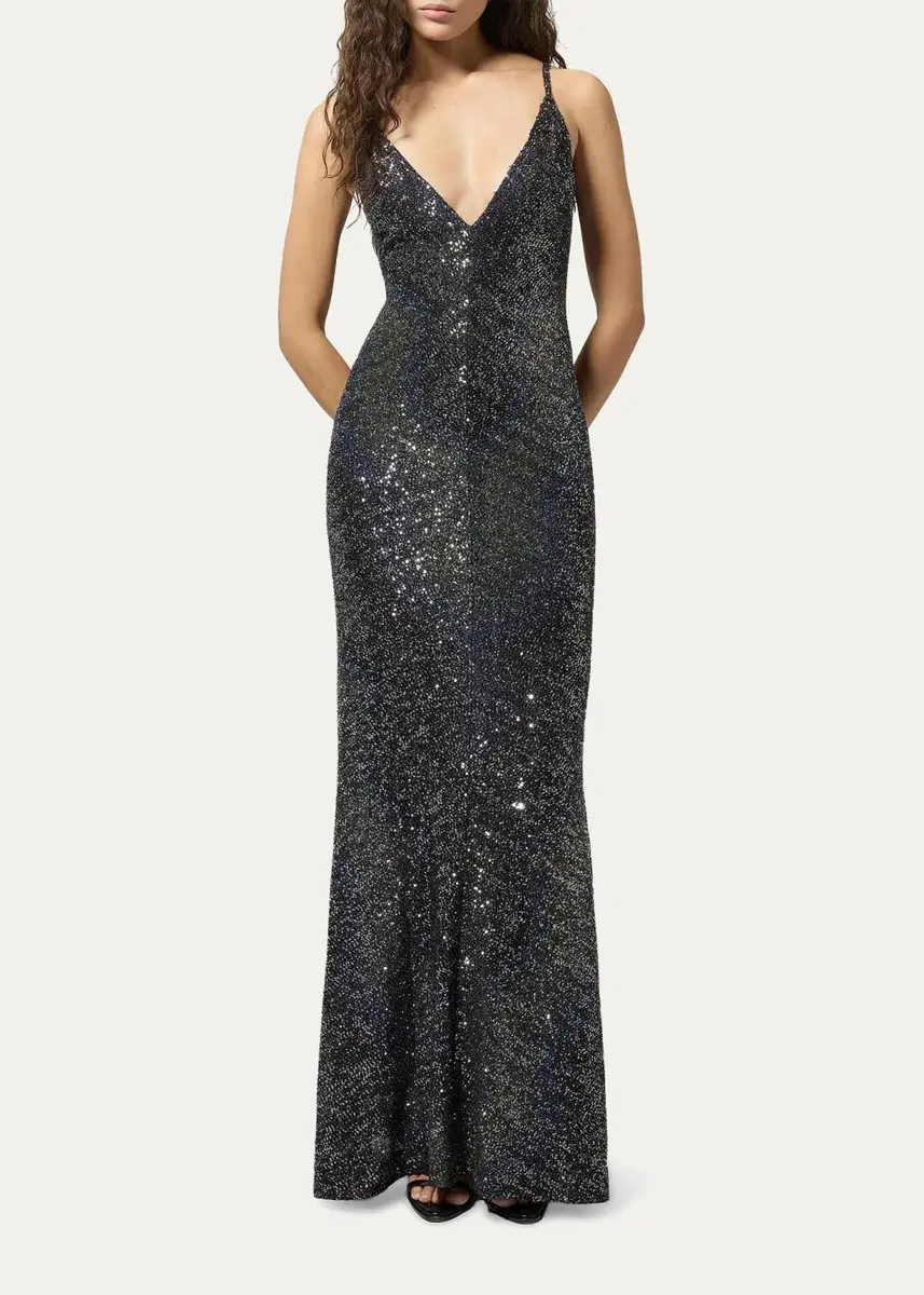 Missoni Plunging Degrade Sequin Knit Backless Maxi Dress | Thumbnail 2 Missoni Plunging Degrade Sequin Knit Backless Maxi Dress | Thumbnail 2