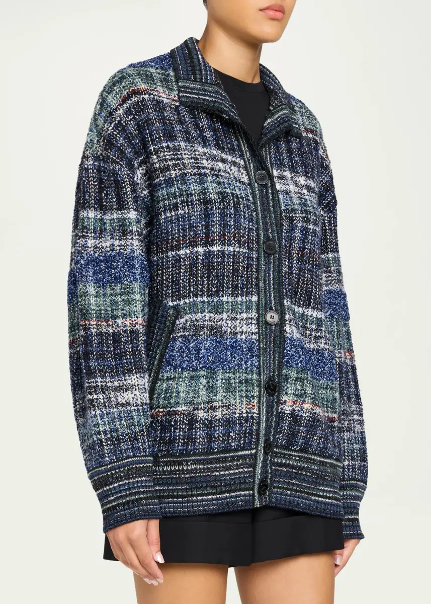 Missoni Striped Wool Oversized Turtleneck Cardigan | Thumbnail 4 Missoni Striped Wool Oversized Turtleneck Cardigan | Thumbnail 4