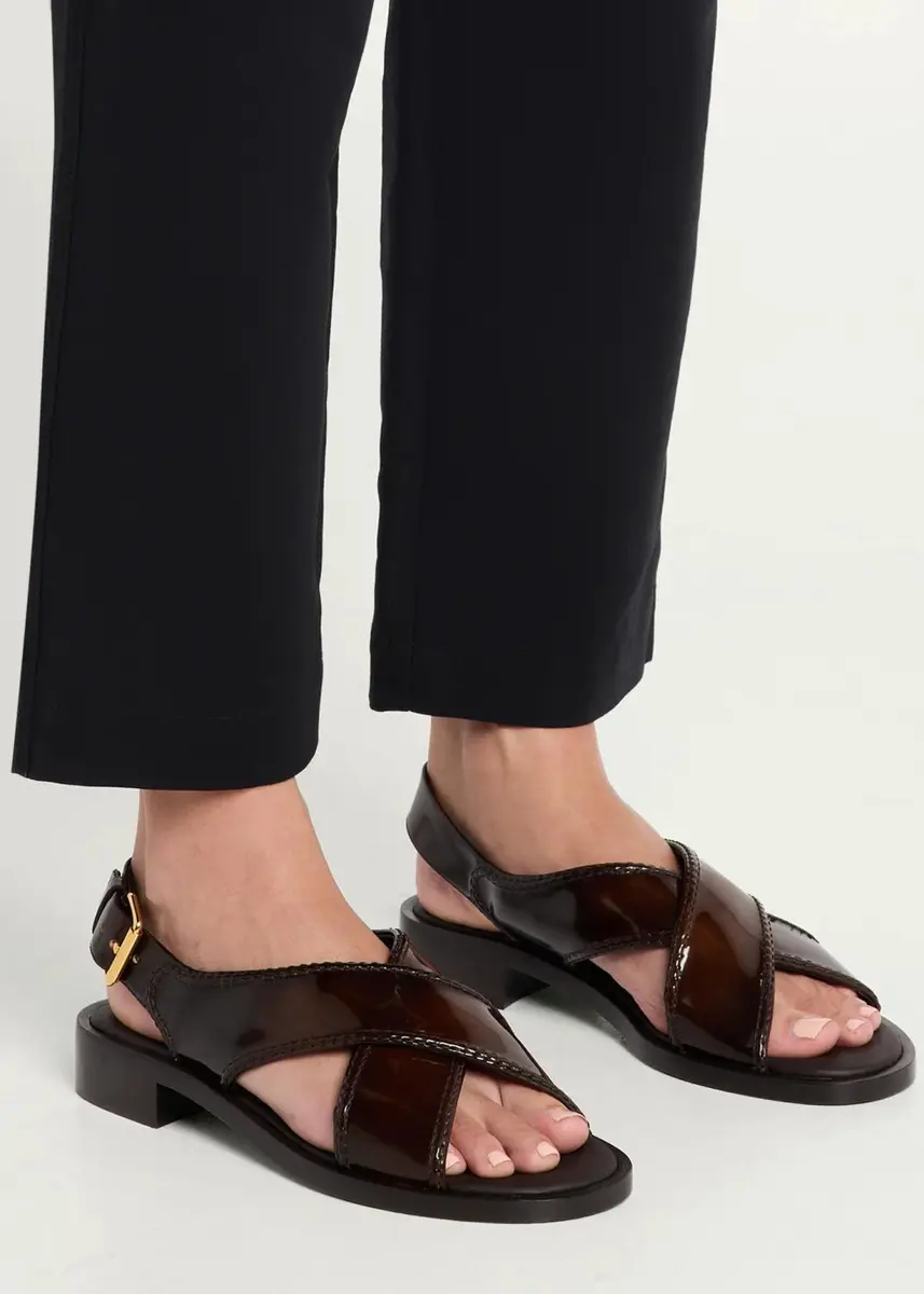 Church's 35mm Crisscross Patent Leather Slingback Sandals | Thumbnail 2 Church's 35mm Crisscross Patent Leather Slingback Sandals | Thumbnail 2
