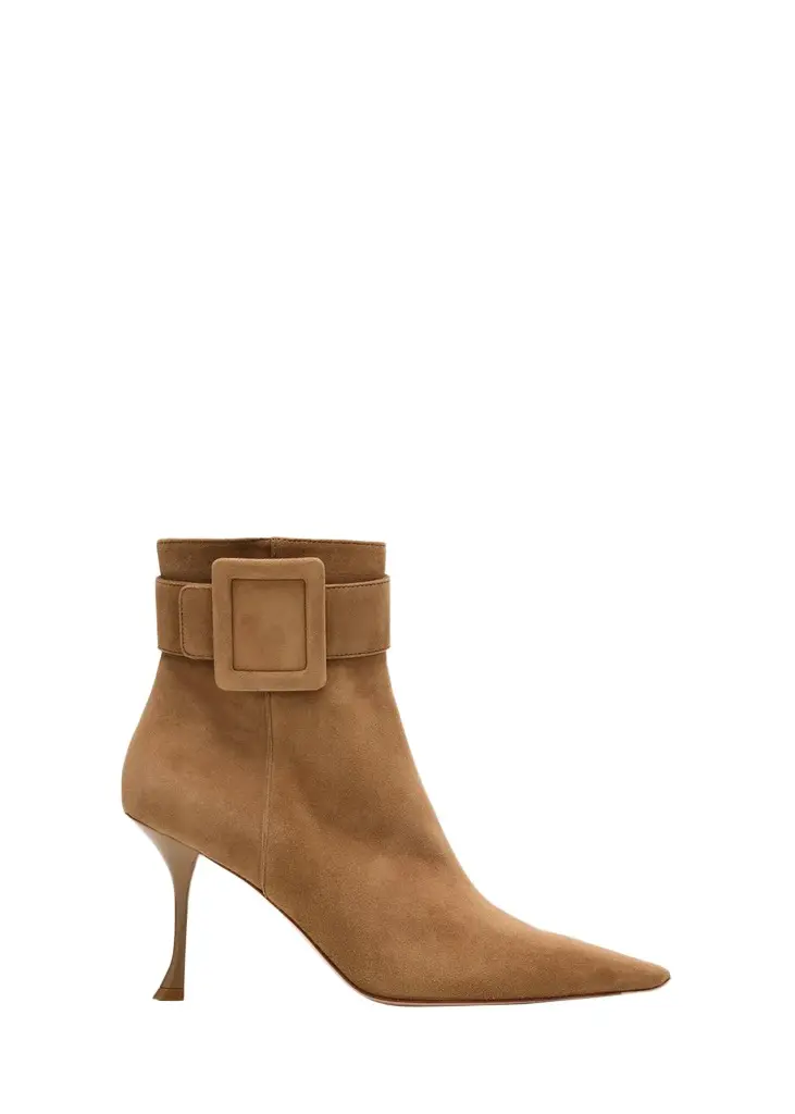 Viv Ville 85MM Buckle-Detail Suede Ankle Boots Viv Ville 85MM Buckle-Detail Suede Ankle Boots