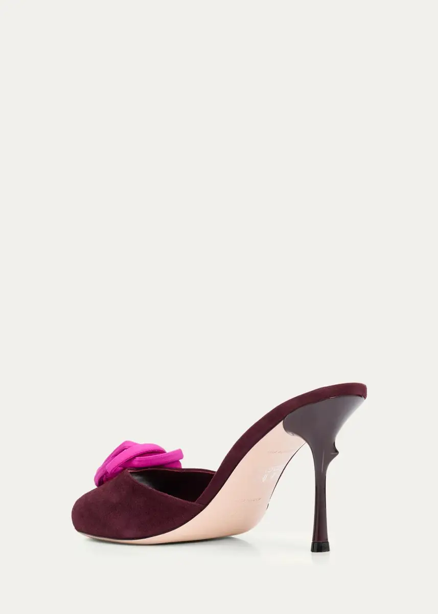 Roger Vivier 85mm Epine Rose Suede Mules | Thumbnail 4 Roger Vivier 85mm Epine Rose Suede Mules | Thumbnail 4