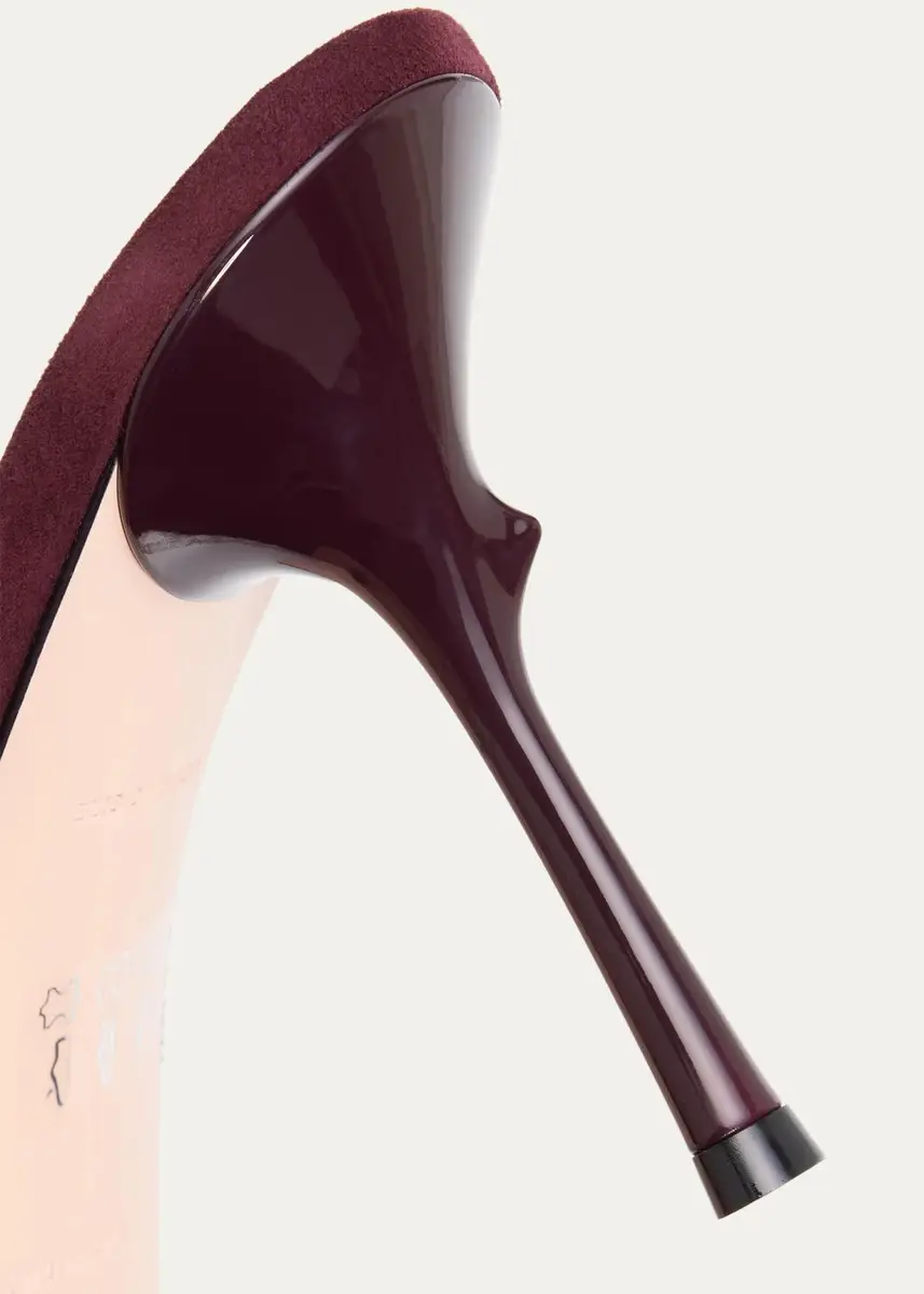 Roger Vivier 85mm Epine Rose Suede Mules | Thumbnail 5 Roger Vivier 85mm Epine Rose Suede Mules | Thumbnail 5