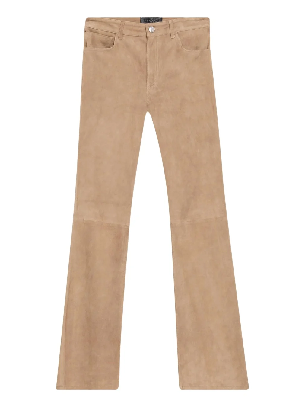 5 Pocket Mid-Rise Suede Flared Pants 5 Pocket Mid-Rise Suede Flared Pants