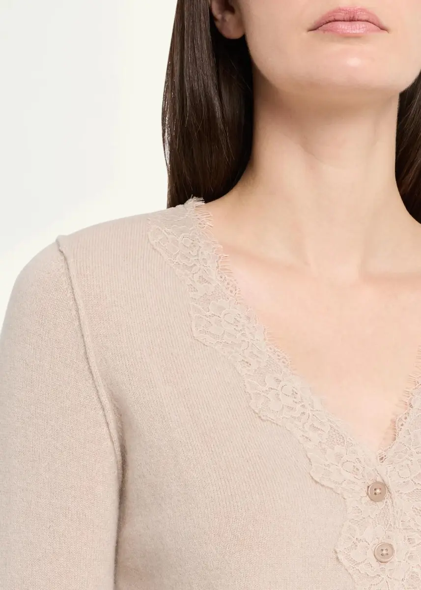 RE/DONE Ruby Lace-Trim Cashmere Cardigan | Thumbnail 5 RE/DONE Ruby Lace-Trim Cashmere Cardigan | Thumbnail 5
