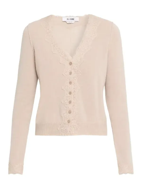 Ruby Lace-Trim Cashmere Cardigan Ruby Lace-Trim Cashmere Cardigan