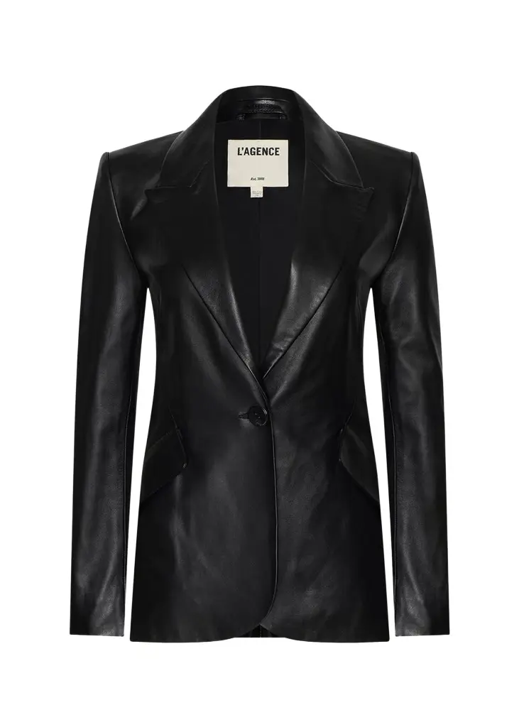 Chamberlain Leather Single-Breasted Blazer Chamberlain Leather Single-Breasted Blazer