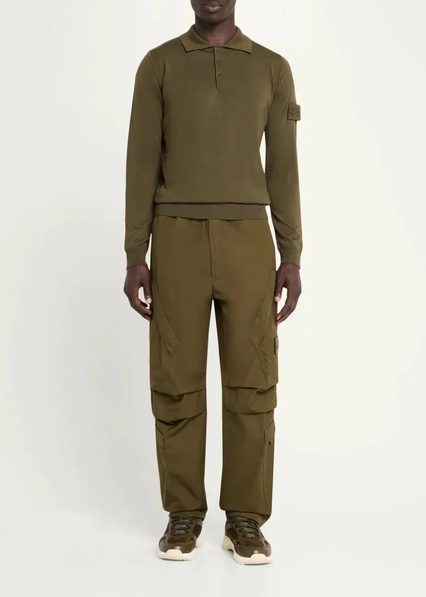 Stone Island Men's Wool Polo Sweater | Thumbnail 2 Stone Island Men's Wool Polo Sweater | Thumbnail 2