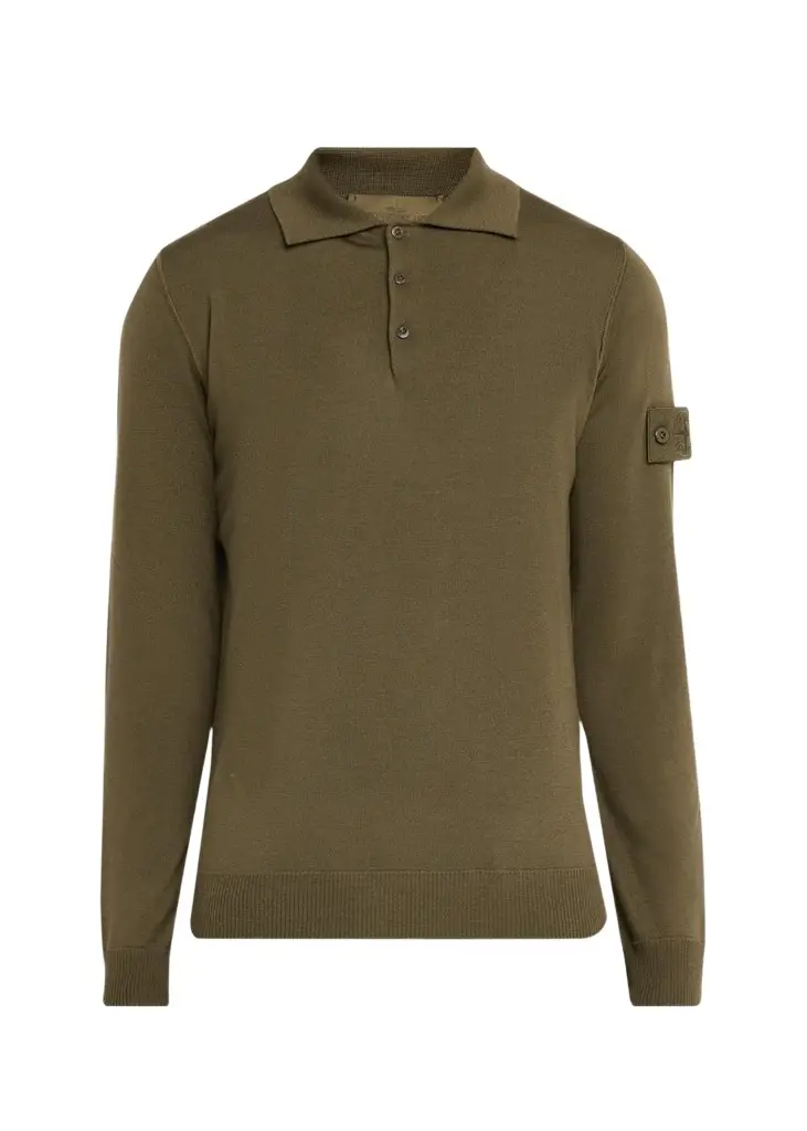 Stone Island Men's Wool Polo Sweater