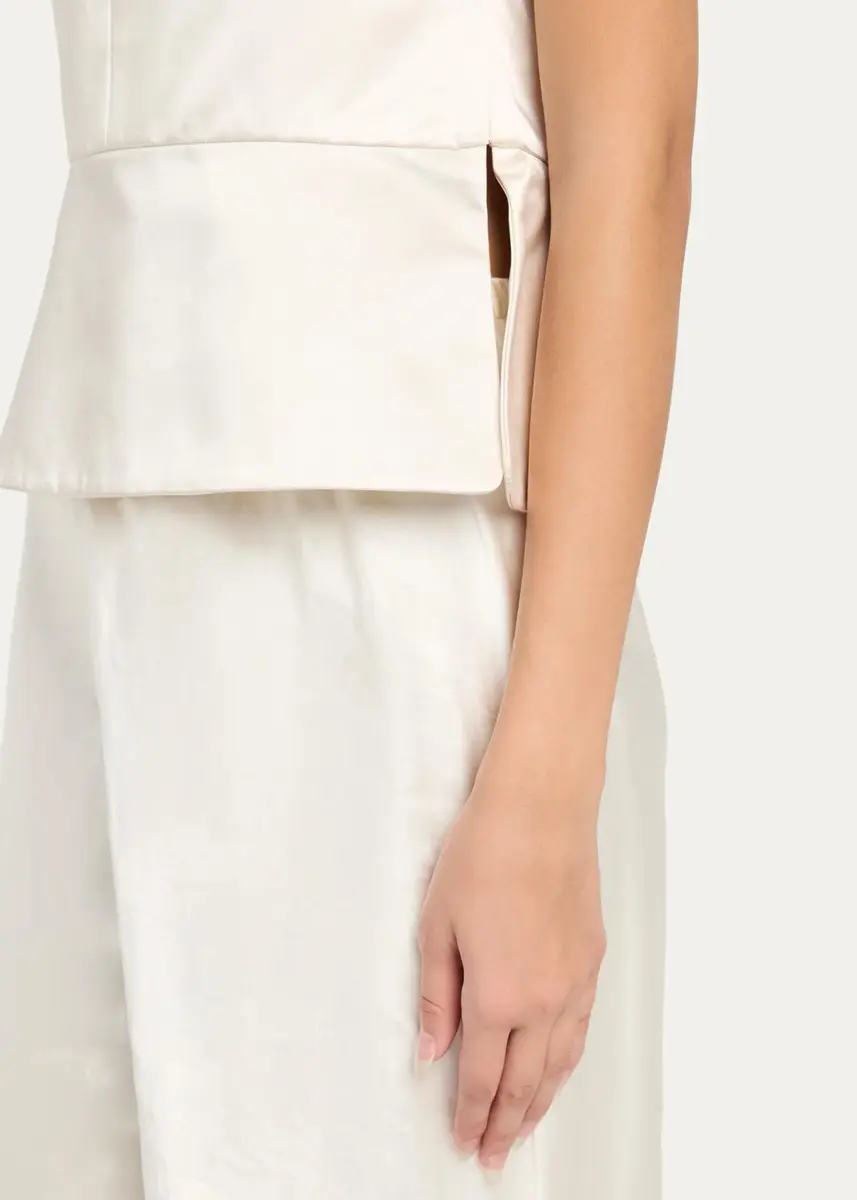 LIBEROWE Sleeveless Satin Peplum Bodice Top | Thumbnail 5 LIBEROWE Sleeveless Satin Peplum Bodice Top | Thumbnail 5