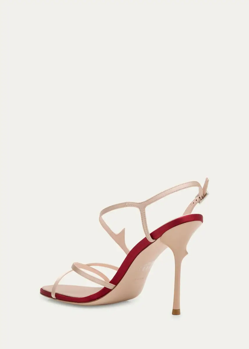 Roger Vivier 100mm Epine Satin Asymmetric Crisscross Sandals | Thumbnail 4 Roger Vivier 100mm Epine Satin Asymmetric Crisscross Sandals | Thumbnail 4