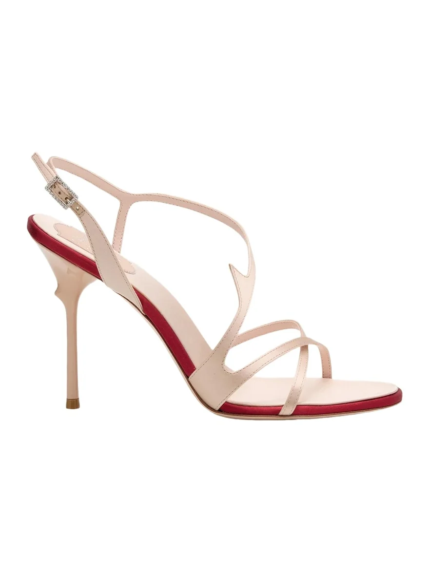 Roger Vivier 100mm Epine Satin Asymmetric Crisscross Sandals