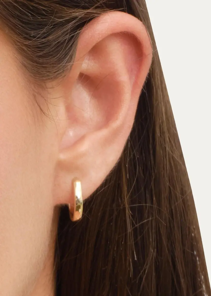 Lana 14K Hollow Huggie Earrings, 17mm | Thumbnail 2 Lana 14K Hollow Huggie Earrings, 17mm | Thumbnail 2