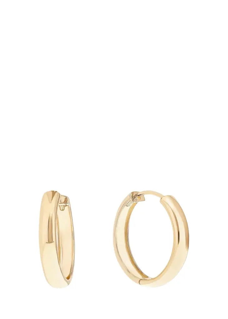 14K Hollow Huggie Earrings, 17mm 14K Hollow Huggie Earrings, 17mm