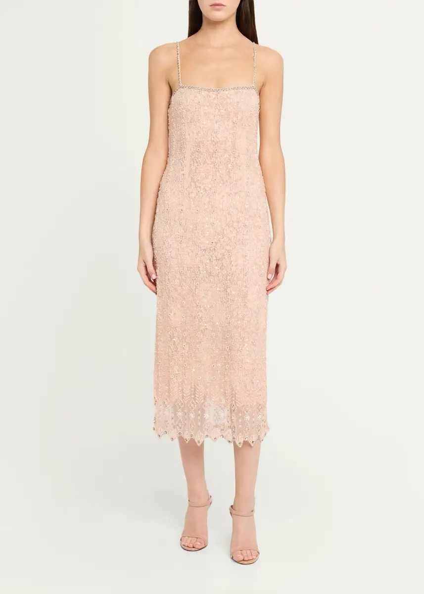 LoveShackFancy Olandria Embellished Midi Dress | Thumbnail 2 LoveShackFancy Olandria Embellished Midi Dress | Thumbnail 2