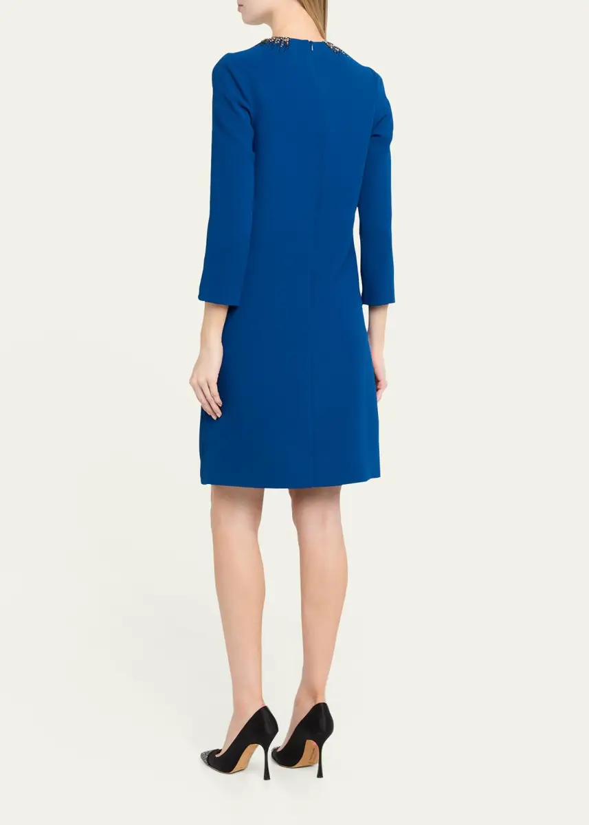 Rickie Freeman for Teri Jon Rhinestone-Trim Crepe Dress | Thumbnail 3 Rickie Freeman for Teri Jon Rhinestone-Trim Crepe Dress | Thumbnail 3
