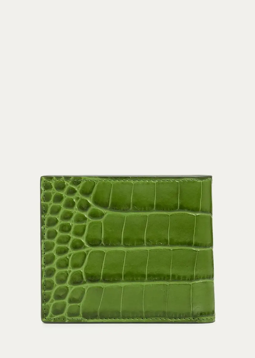 Tom Ford Men's Croc-Effect Leather T-Line Bifold Wallet | Thumbnail 3 Tom Ford Men's Croc-Effect Leather T-Line Bifold Wallet | Thumbnail 3