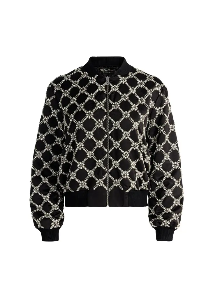 Alice + Olivia Willie Embellished Bomber Jacket