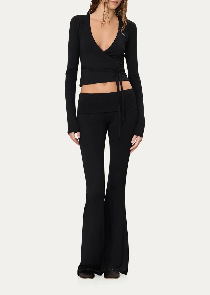 ÉTERNE Foldover Flare Pant | Thumbnail 2 ÉTERNE Foldover Flare Pant | Thumbnail 2