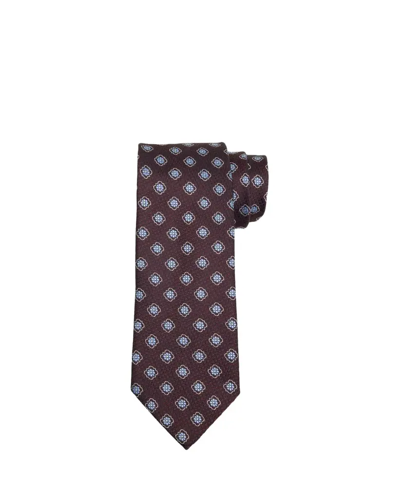 Zegna Men's Floral Jacquard Silk Tie
