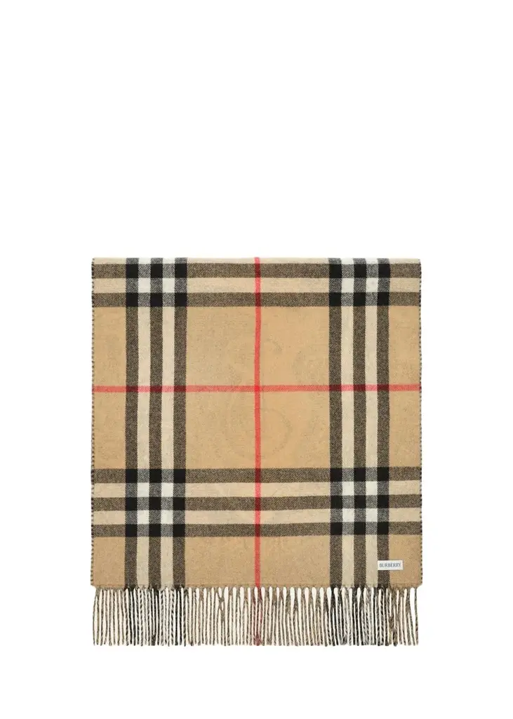 Burberry Men's Reversible Etched Knight Cashmere Scarf