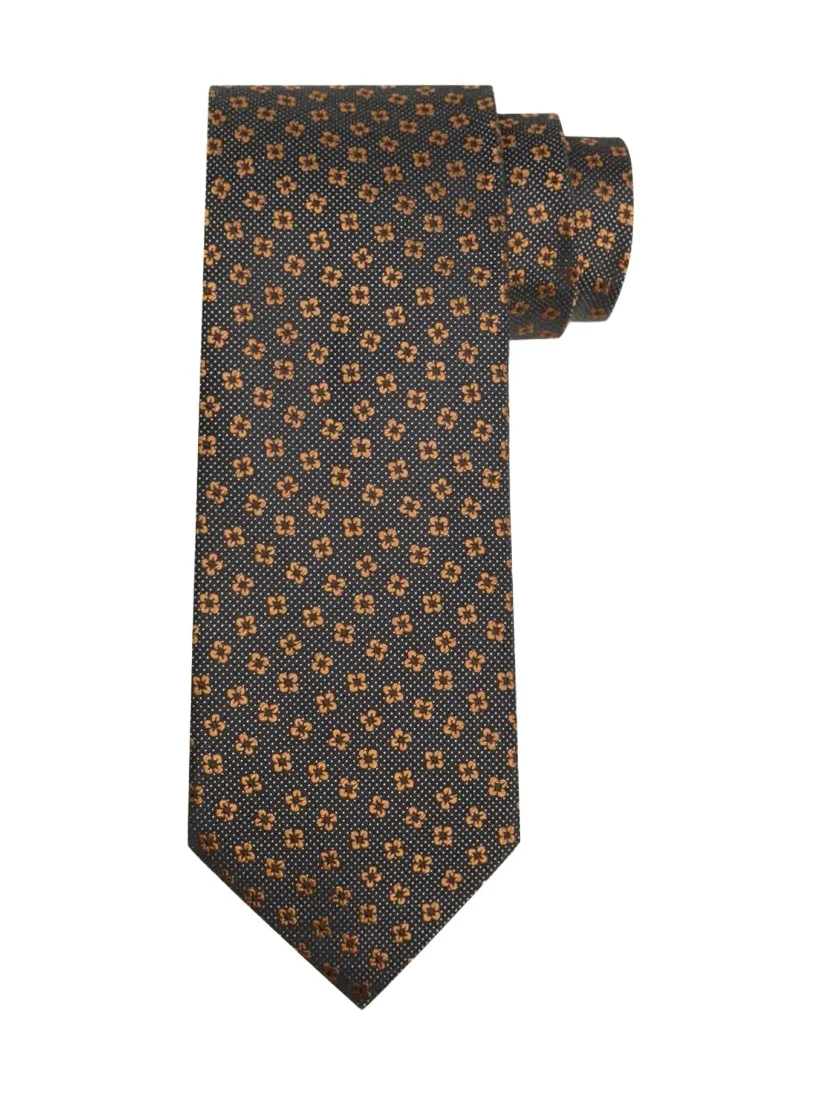 Zegna Men's Micro-Dot Floral Silk Tie
