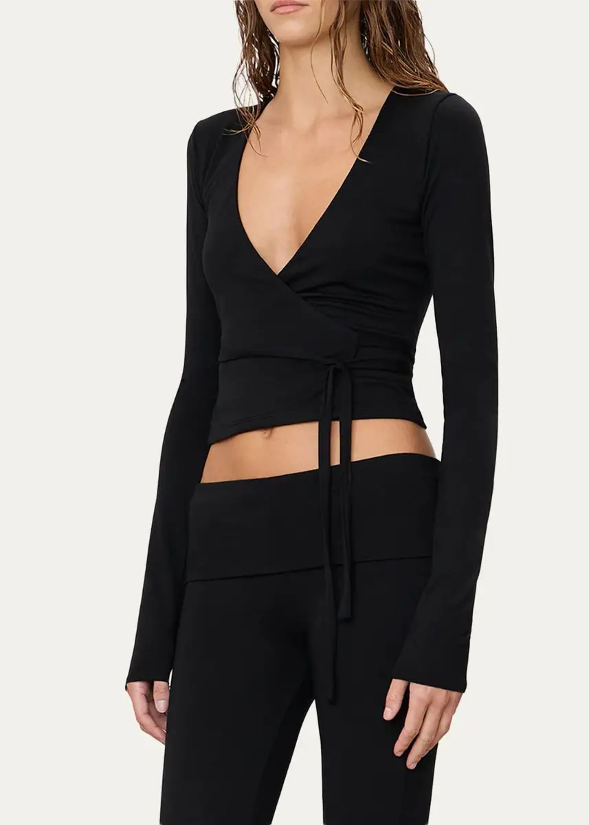 ÉTERNE Jersey Wrap Top | Thumbnail 3 ÉTERNE Jersey Wrap Top | Thumbnail 3