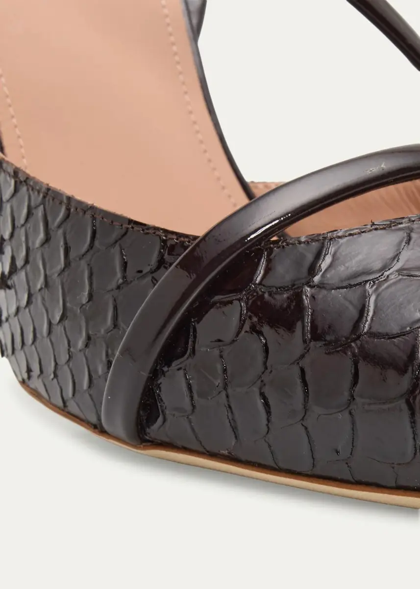 Malone Souliers 90mm Valeria Snake-Embossed Patent Leather Pumps | Thumbnail 5