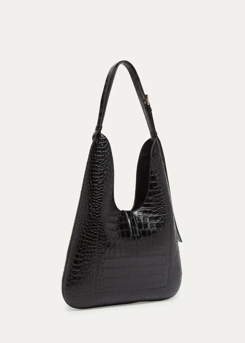 Tom Ford Kara Croc-Embossed Leather Hobo Bag | Thumbnail 3