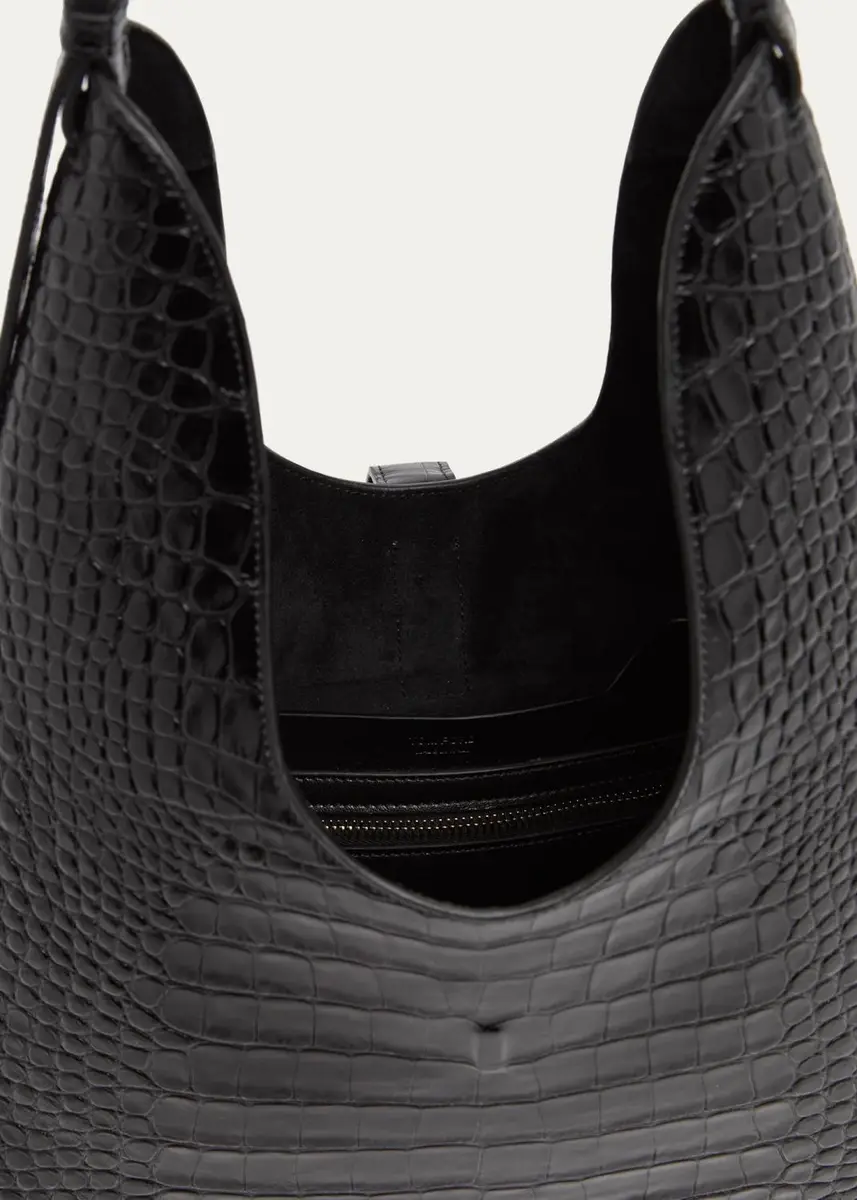 Tom Ford Kara Croc-Embossed Leather Hobo Bag | Thumbnail 4