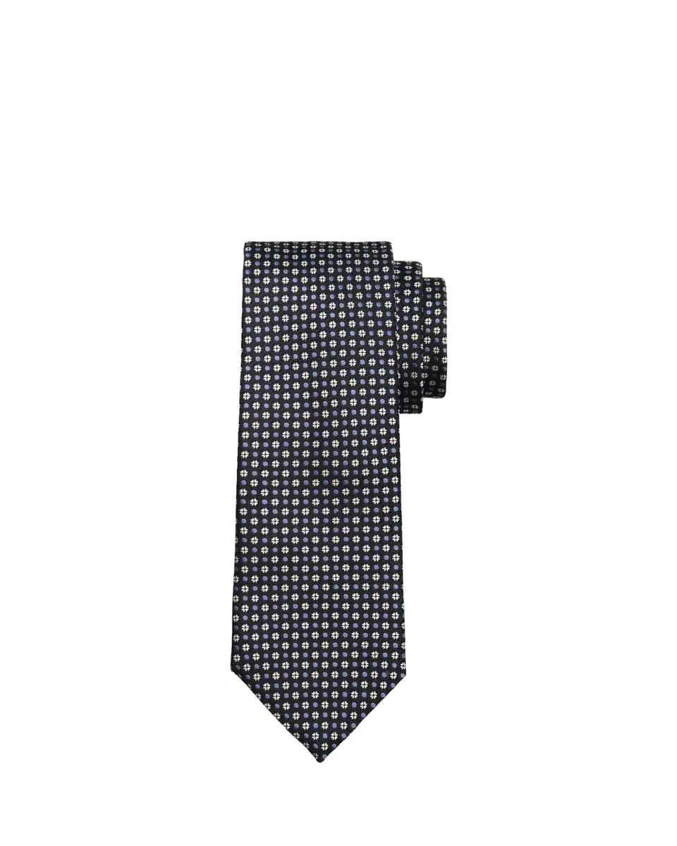 Zegna Men's Micro-Floral Geometric Silk Tie | Thumbnail 2