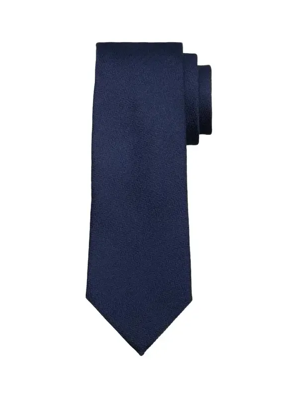 Zegna Men's Micro-Herringbone Silk Tie