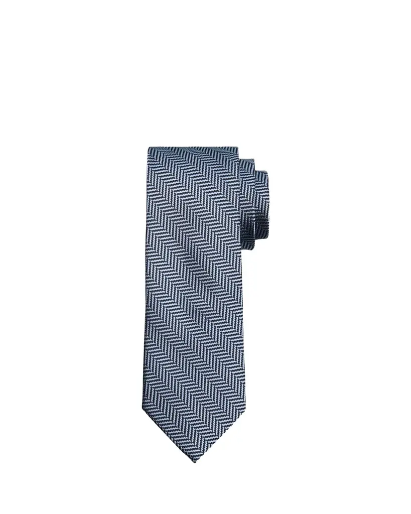 Men's Two-Tone Herringbone Silk Tie