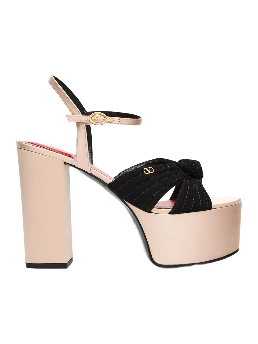 Valentino Garavani 125mm Crasher Vlogo Leather Platform Sandals